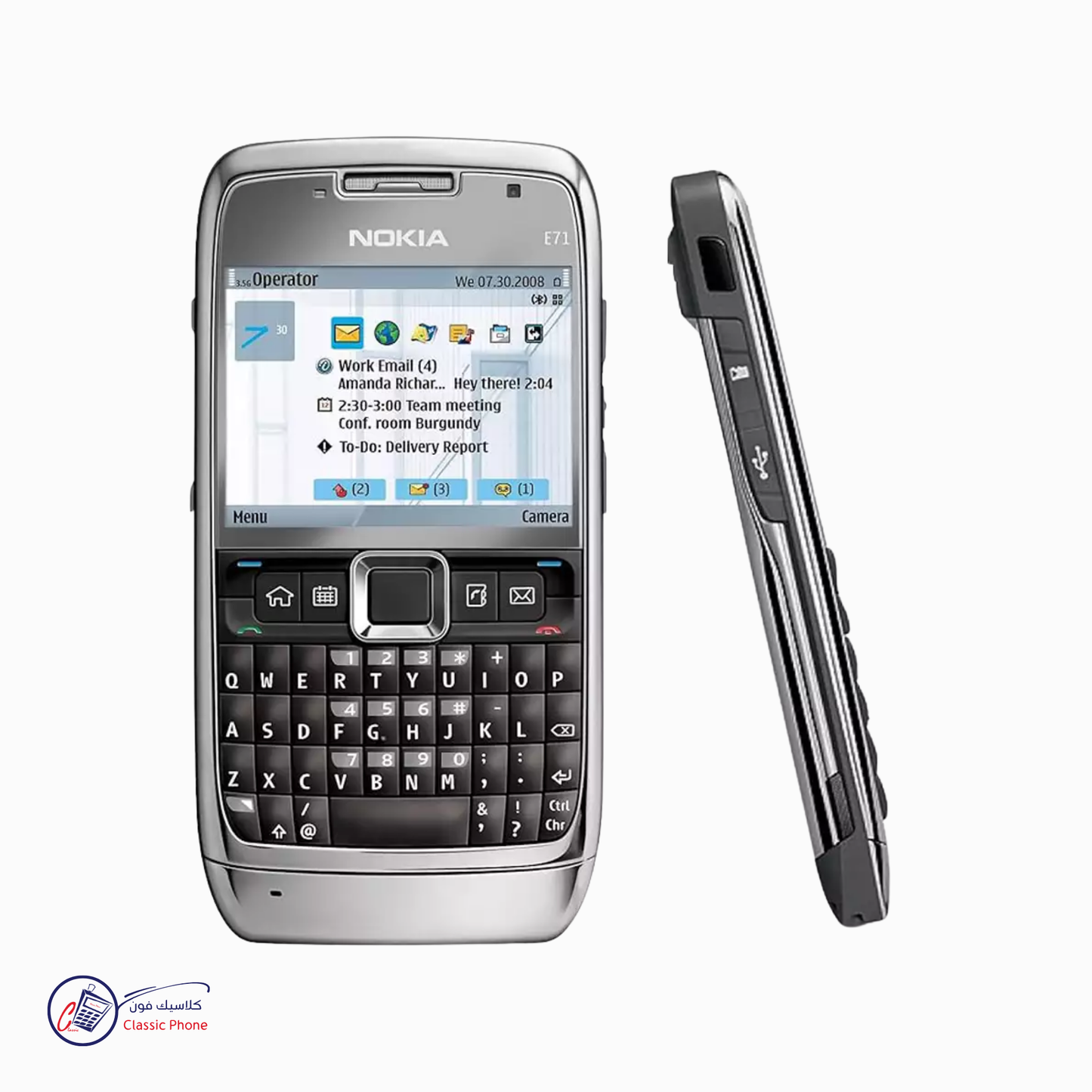 نوكيا E71 – هاتف ذكي للأعمال بلوحة مفاتيح QWERTY