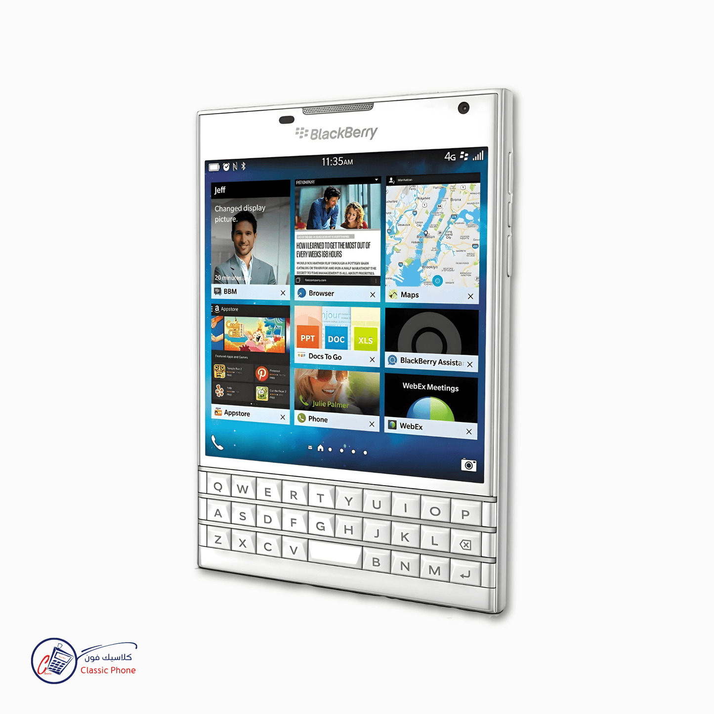 BlackBerry Passport – 4G LTE Square Touchscreen Smartphone with QWERTY Keyboard (Unlocked) - Classic Phone
