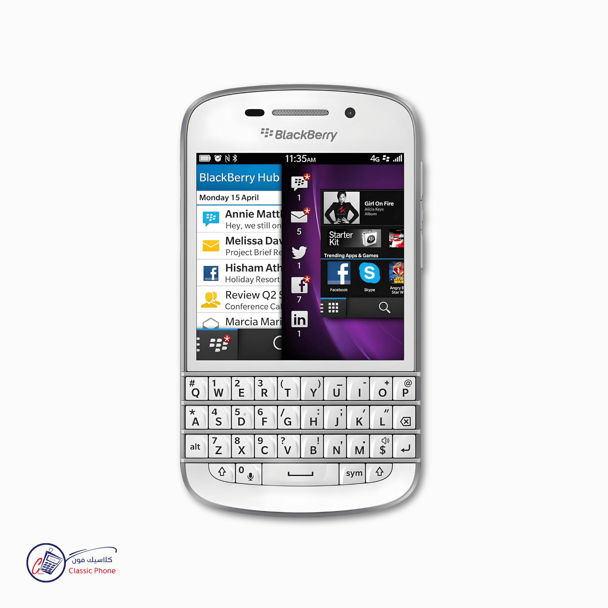 BlackBerry Q10 – 4G LTE QWERTY Keyboard Smartphone with AMOLED Display (Unlocked) - Classic Phone