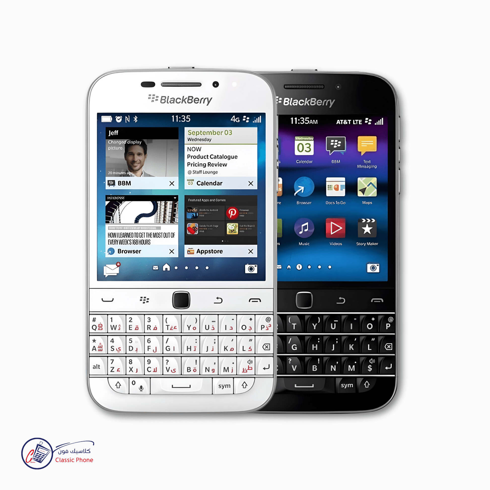 BlackBerry Q20 Classic – QWERTY Keyboard Smartphone with Touchscreen (Unlocked) - Classic Phone